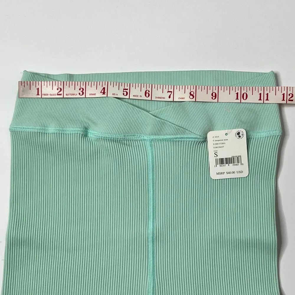 Free People Movement Free Throw Short Ribbed Turquoise Mint Size Small - Image 8