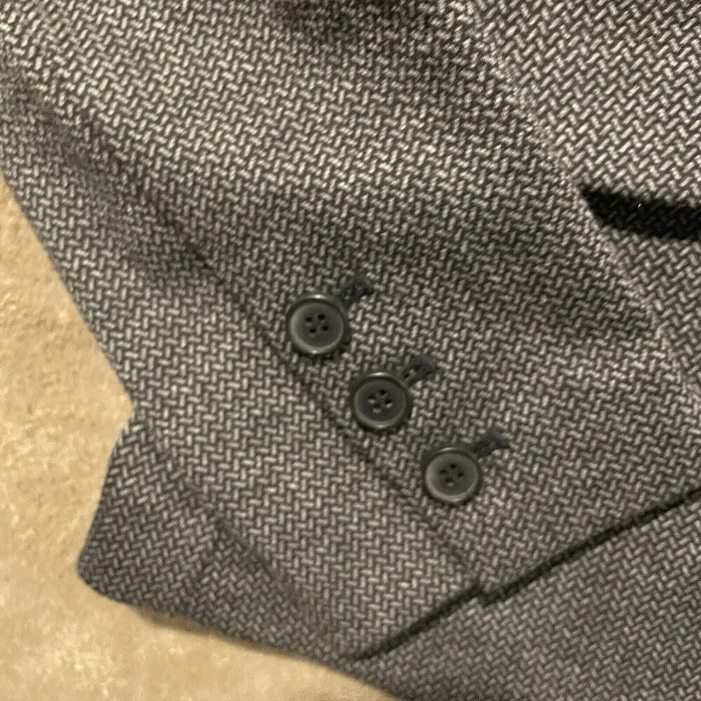 Vince Camuto Heathered Gray 1 Button Womens Blazer Size Small Jacket Pads - Image 4