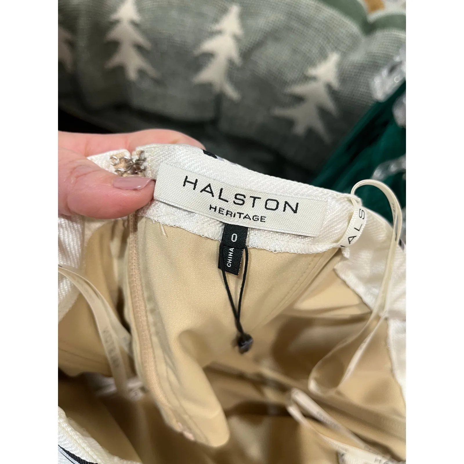 Halston Heritage Strapless Knot Front Formal Gown Boned Bodice Size 0 NWT - Image 11