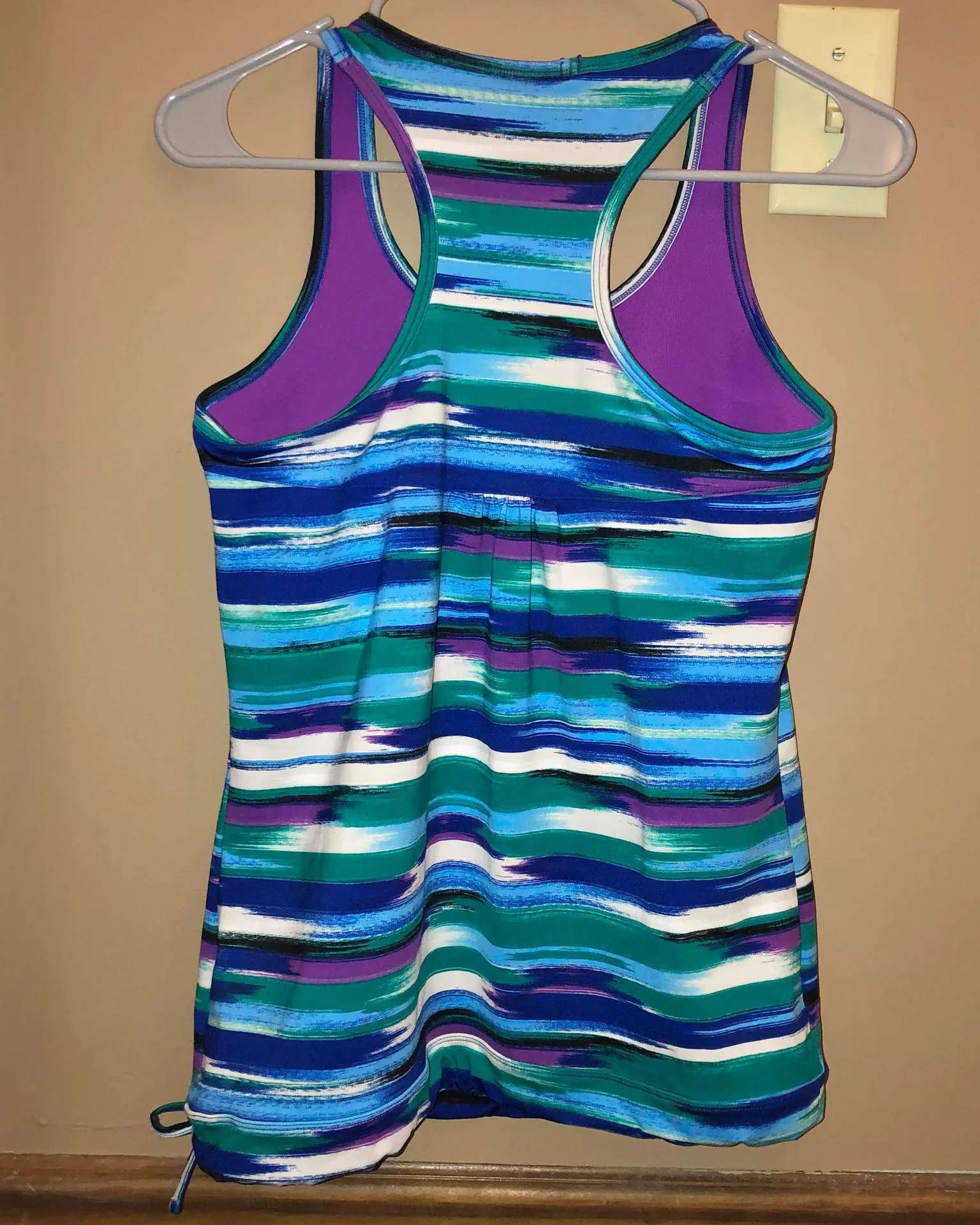 Airbrush Stripe Tinker Workout Bra Tank S - Image 3