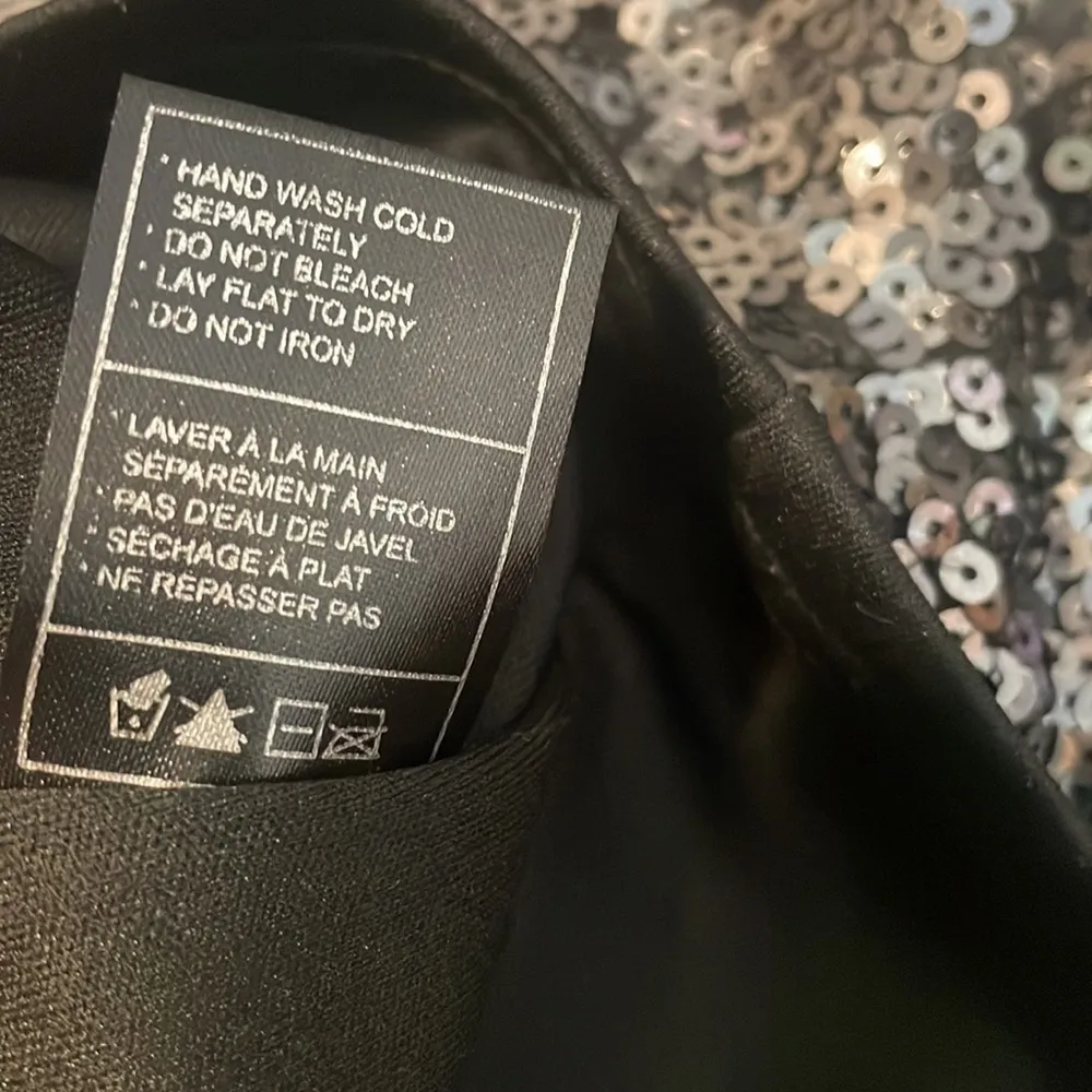 BB Dakota skirt woman’s body con black sequins pencil skirt Size medium - Image 7