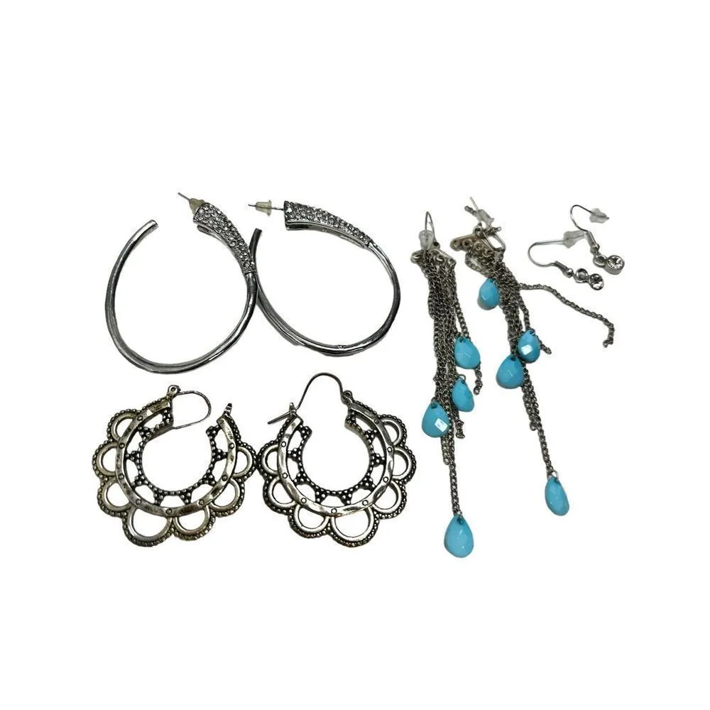 Earrings set of 4 dangle earrings lot - Image 8