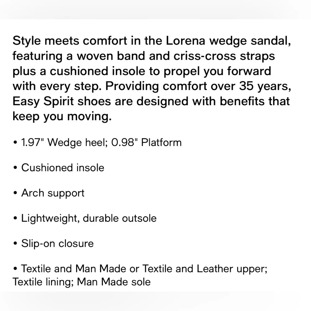 Easy Spirit Women’s Lorena Woven Strappy Wedge Sandals- Size 9.5M- New in Box - Image 10