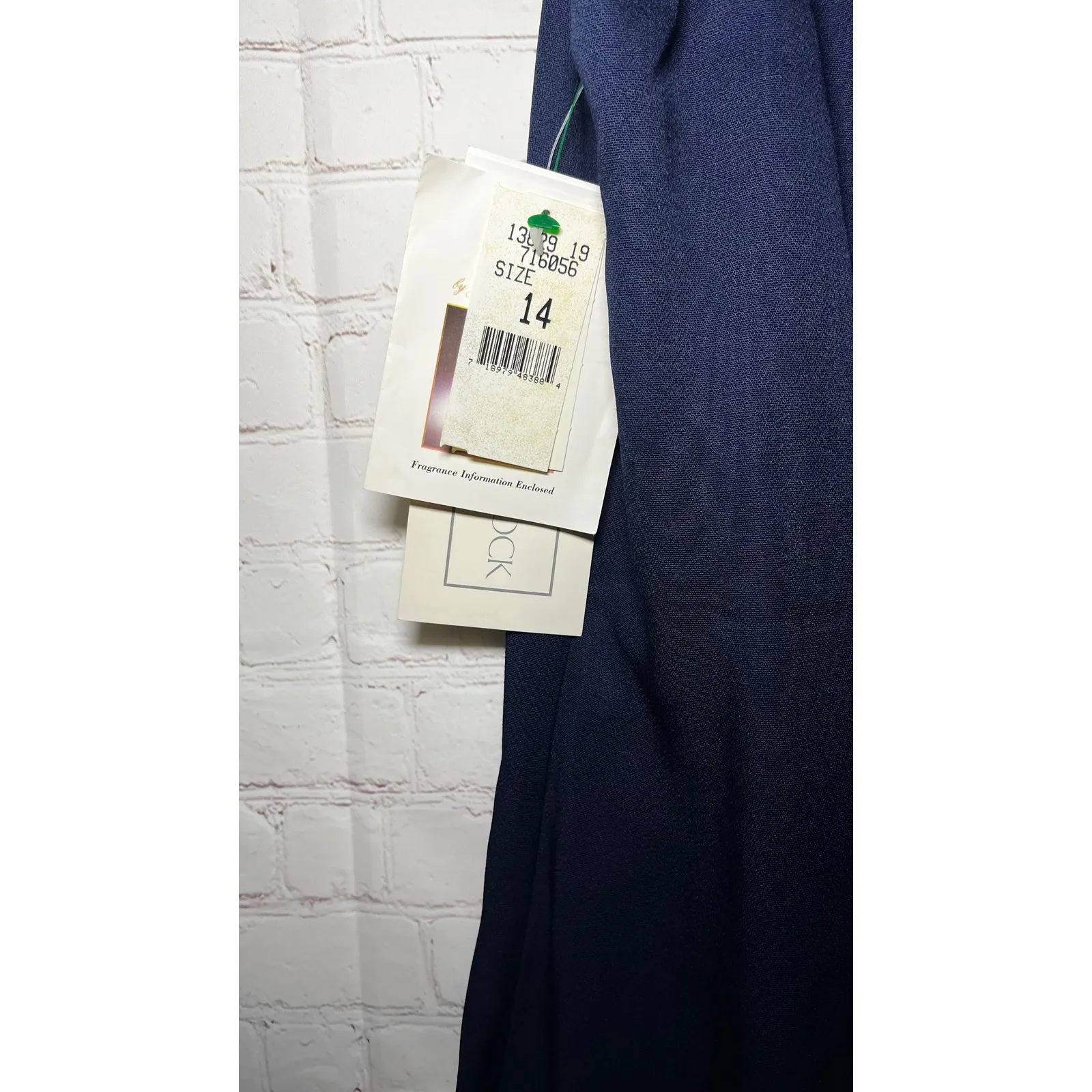 Vintage 1990s Scott McClintock Navy Evening Dress | Sz 14 | New With Tags Blue - Image 5