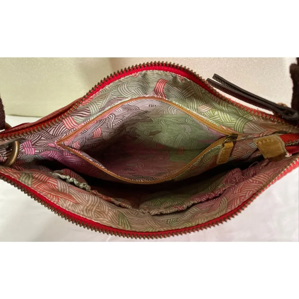 The Sak Multicolor Patchwork Soft Leather Zipper Purse Crossbody Bag - Image 12