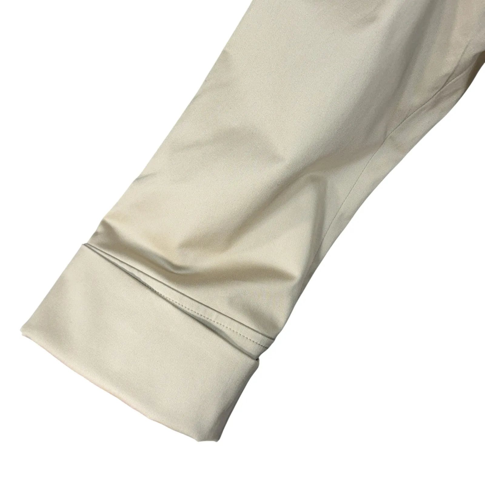 Banana Republic Small Twill Short Utility Jacket Button-Up Lined Long Sleeve Tan - Image 3