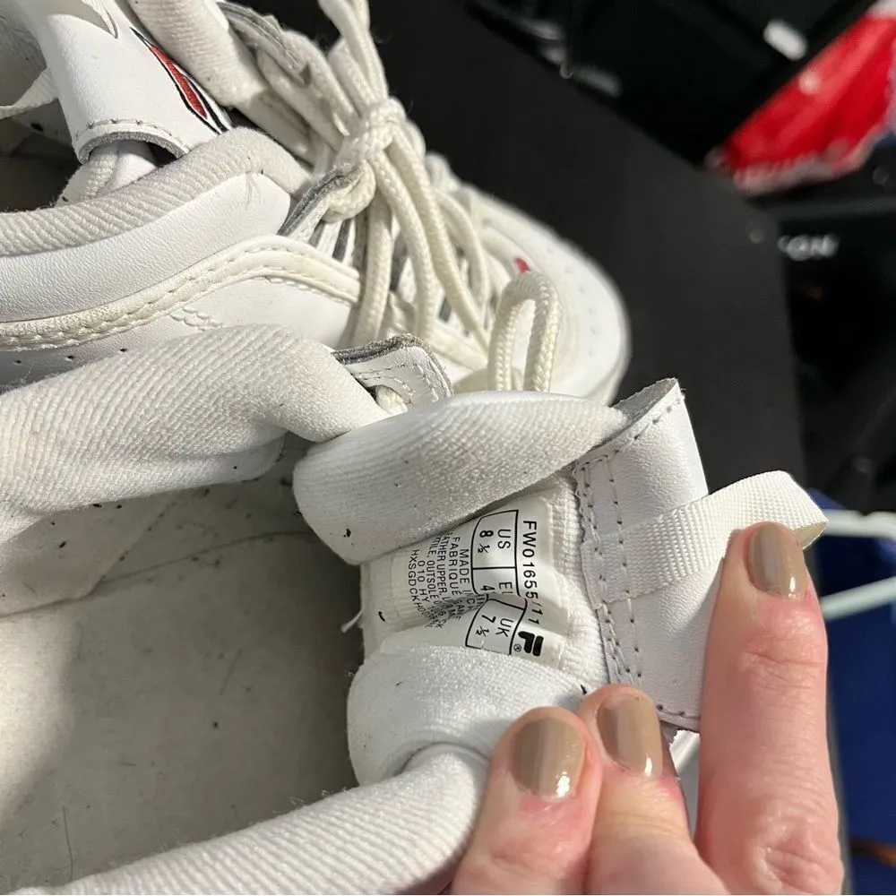 ICONIC Fila Disruptor 2.0 White Leather Chunky Lace Sneaker - Image 6