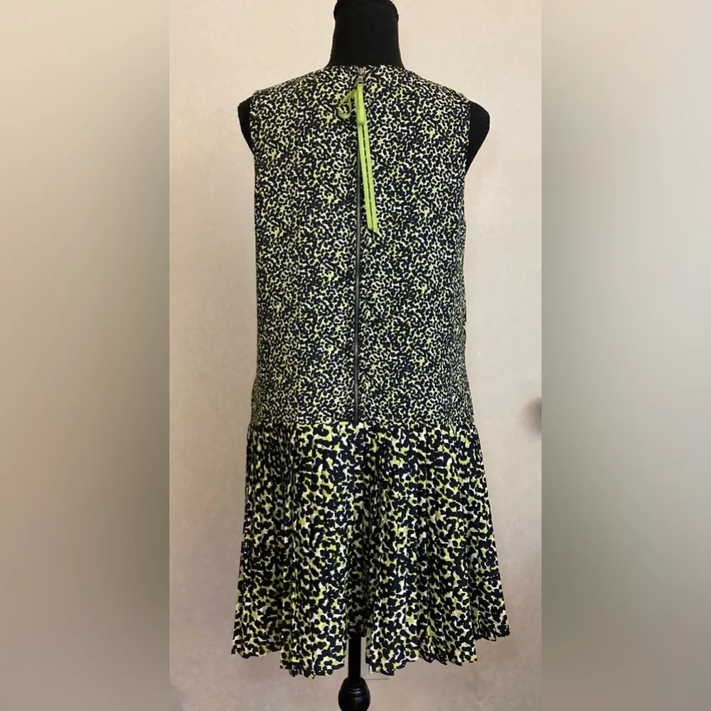 Loft- Leopard print, green, black and white dress‎ size 12p - Image 6