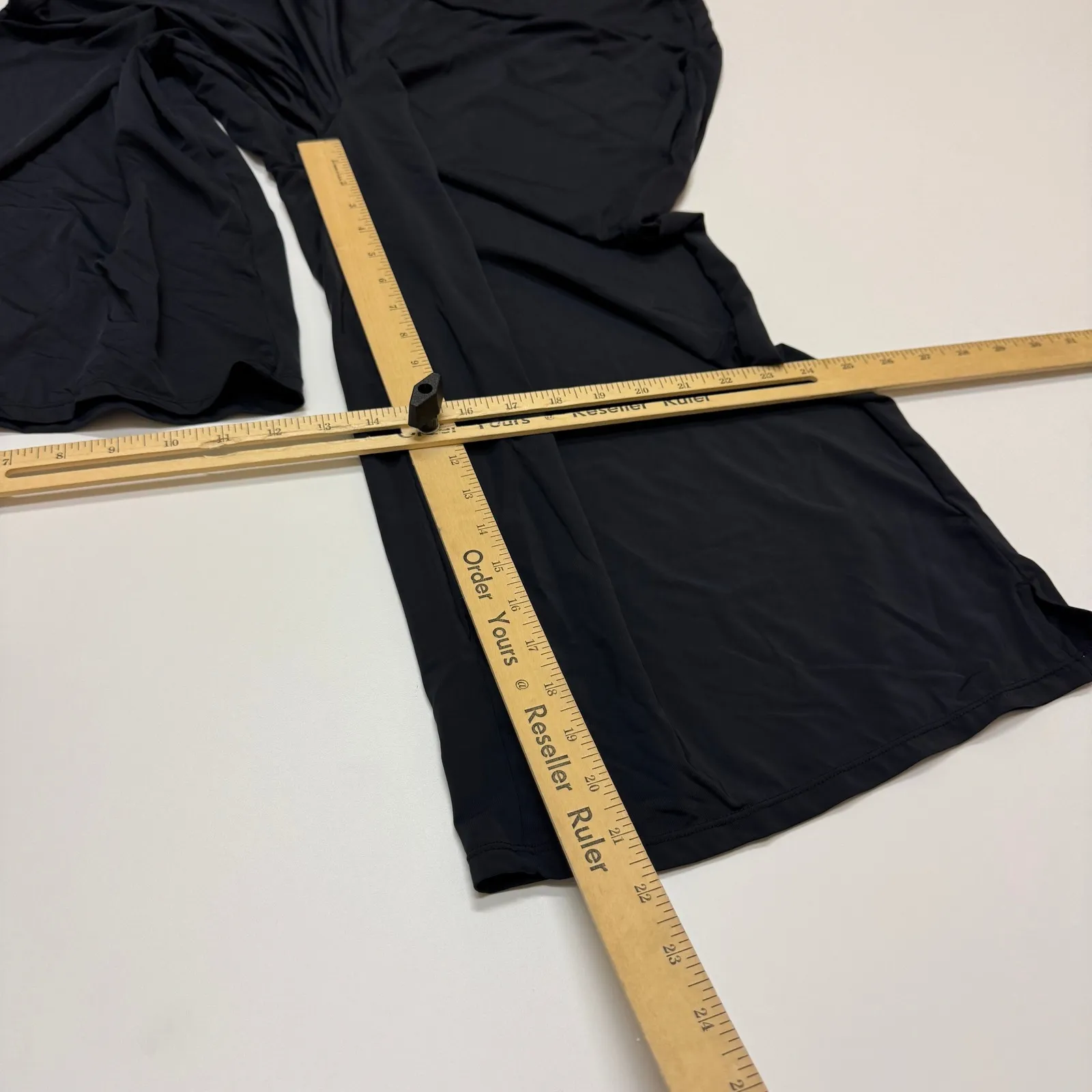 HALARA Pants Womens Large Black Wide Leg Cropped Pants Flowy Palazzo - Image 6