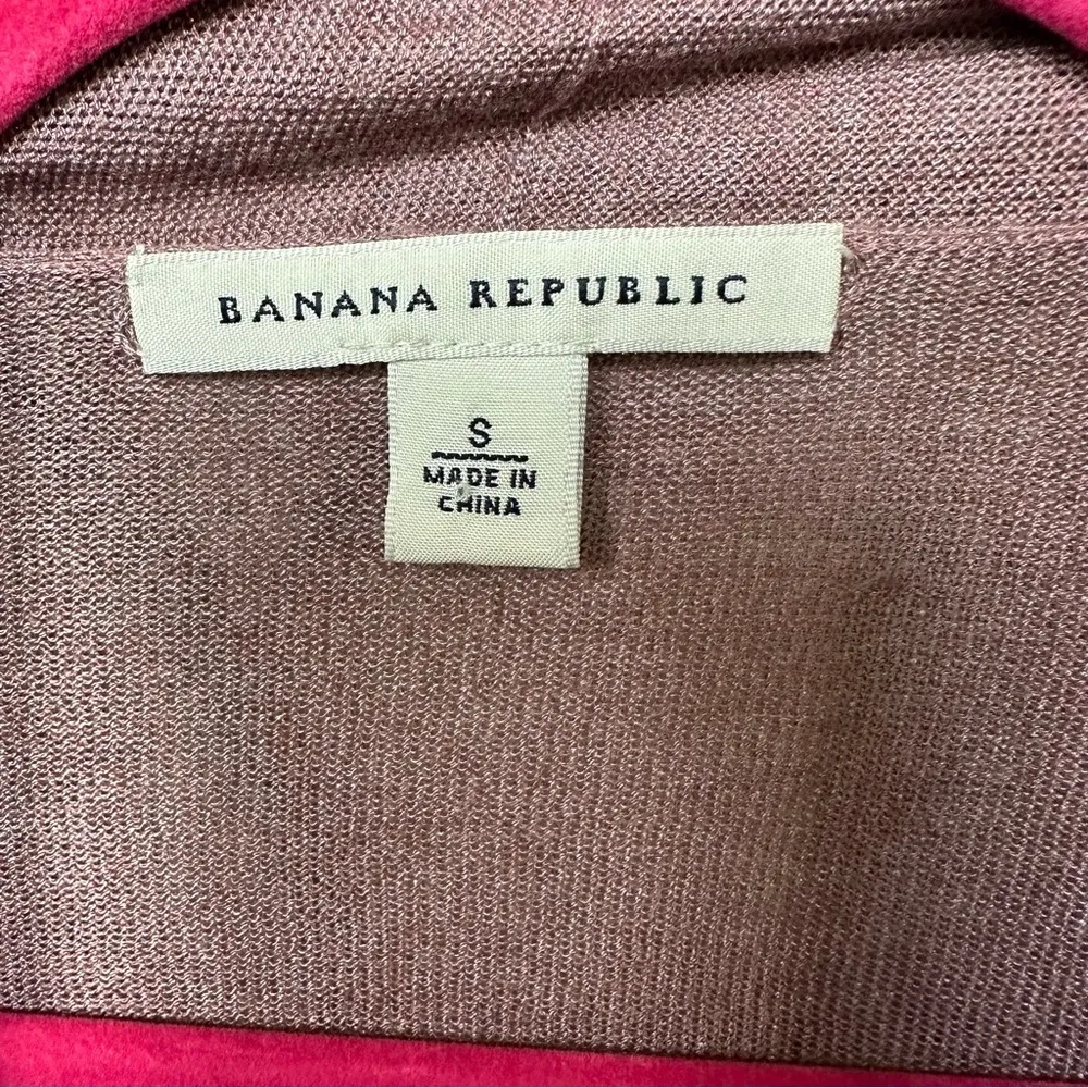 Banana Republic open front dusty rose shimmer peplum cardigan sweater EUC Sm - Image 5