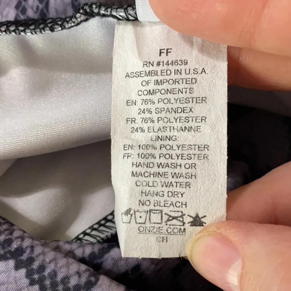 Onzie high basic midi leggings in lavender cobra size S / M - Image 9