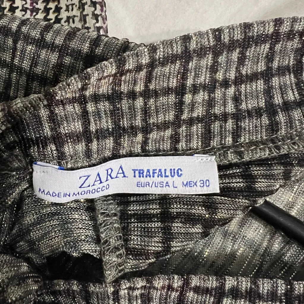 Zara Monochrome Checkered Top - Image 3