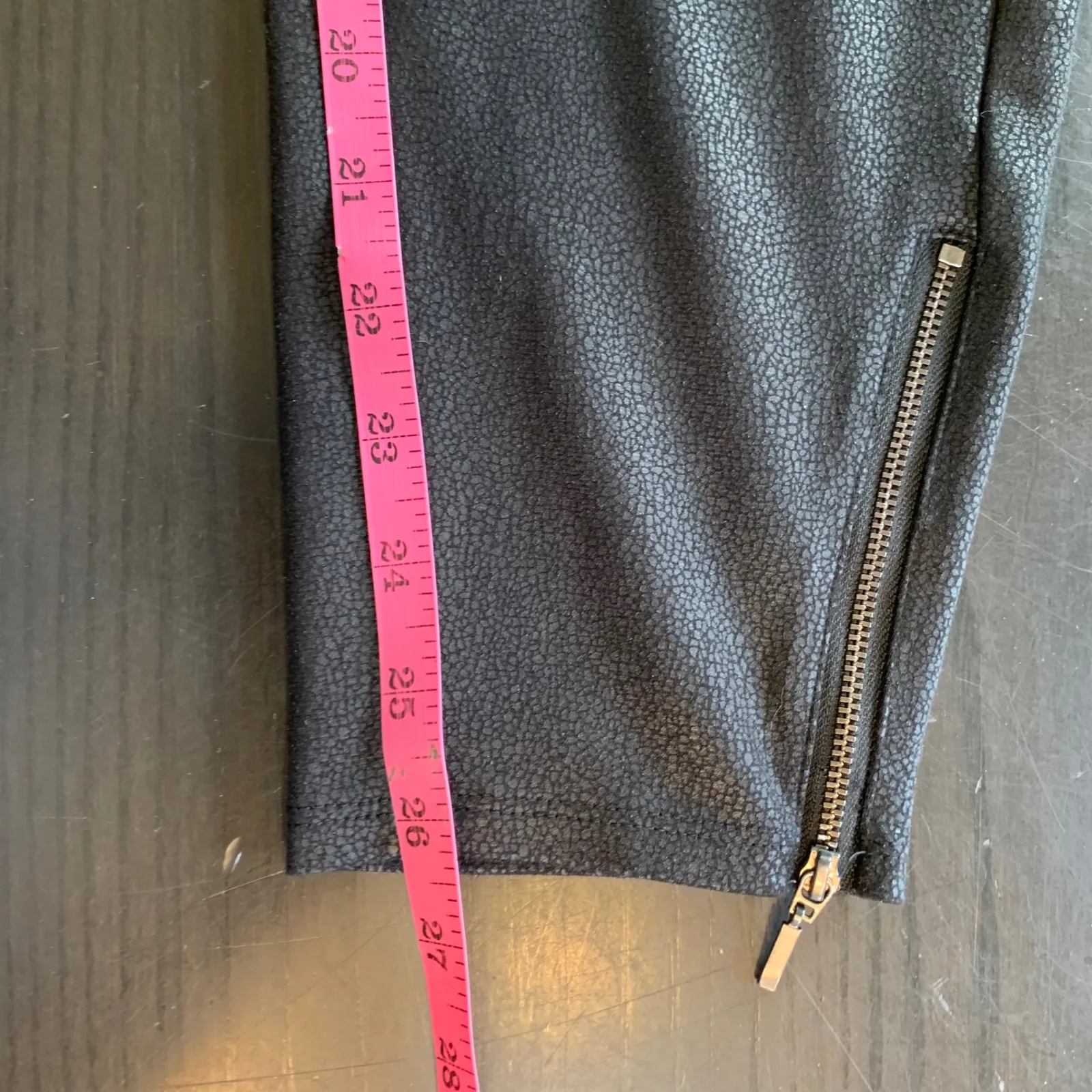 Lane Bryant Black Faux Leather Zipper Ankle Crop Pants Size 18 20‎ - Image 9