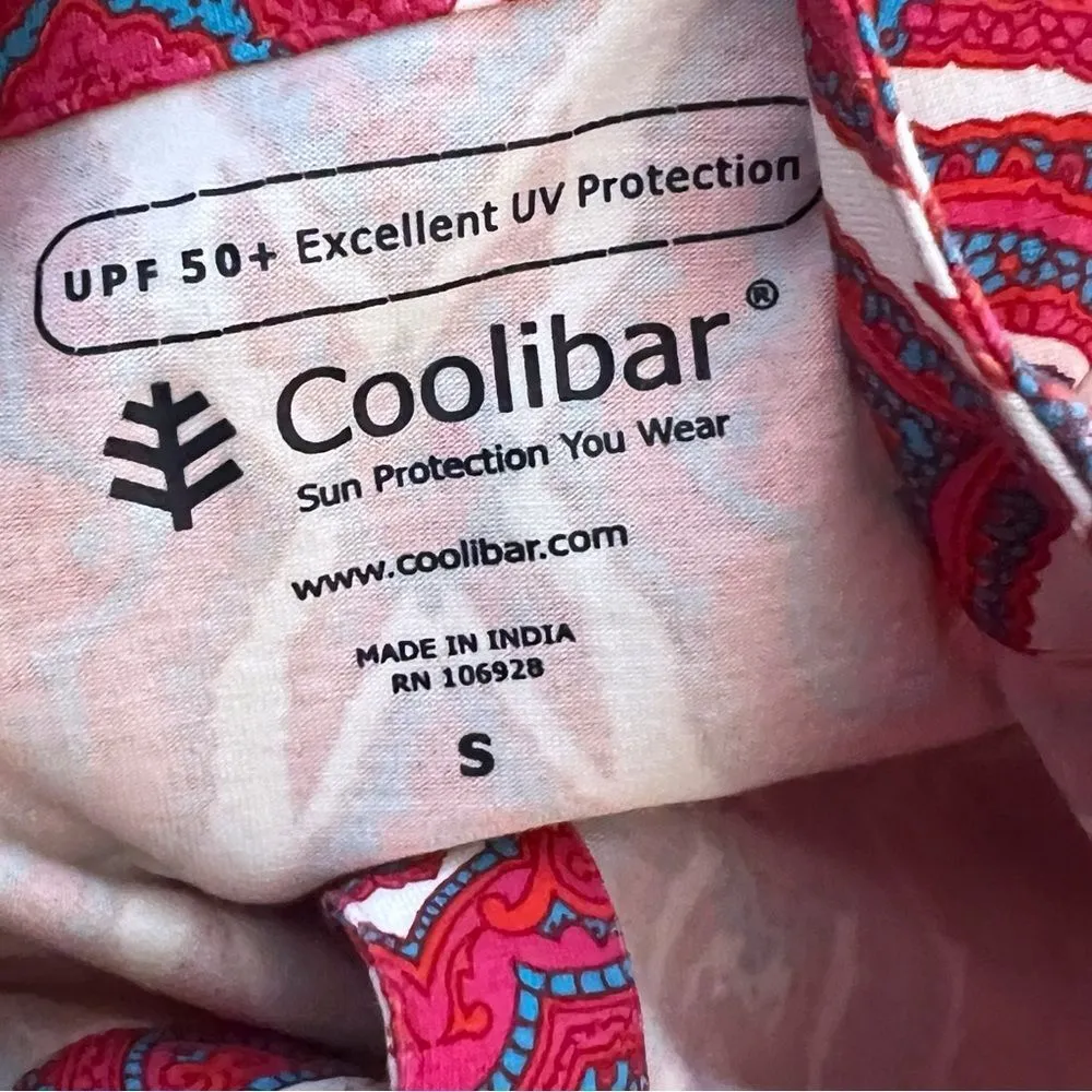 Coolibar Oceanside Tunic Dress UPF 50+ Sun Protection Cotton Bamboo Stretch SZ S Pink - Image 6