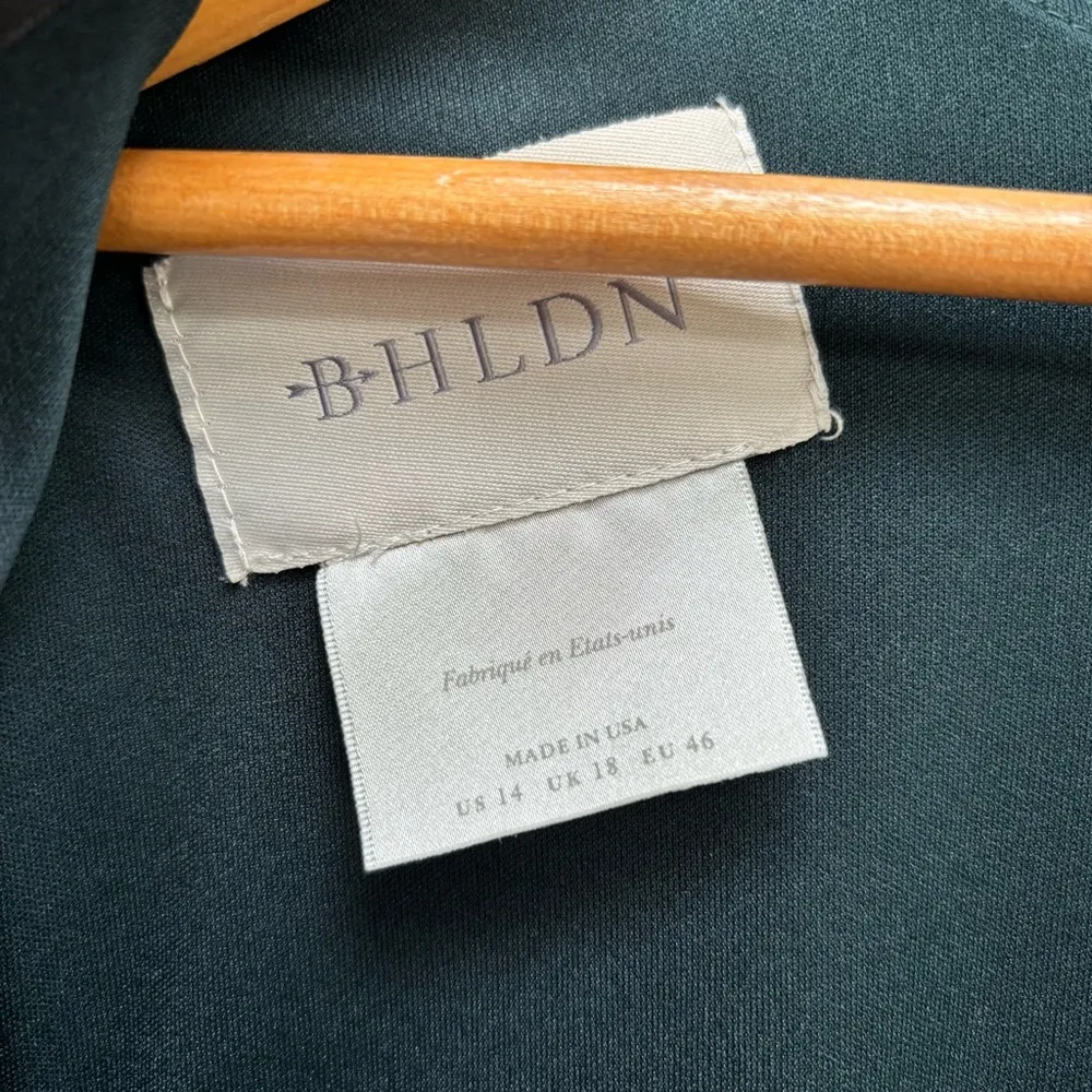 BHLDN Anthropologie Valdis Emerald Green Mother Of The Bride Midi Dress 14 - Image 9