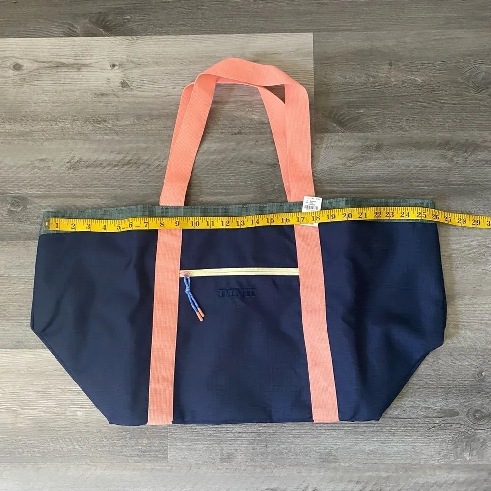 Victoria’s Secret PINK Weekender Tote Bag Zipper Pockets NEW Vacation - Image 12