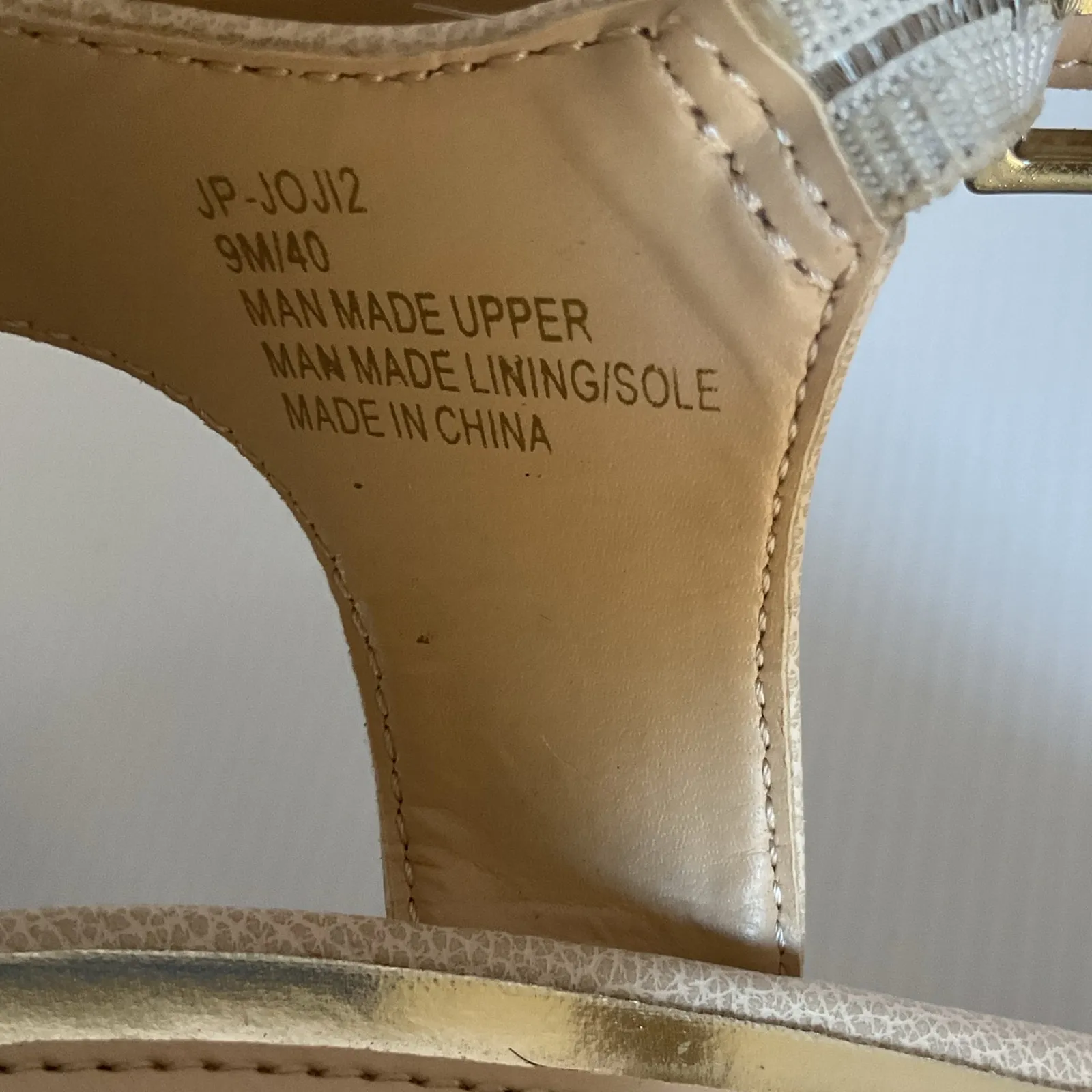 Jessica Simpson Cork Wedge Heels Size 9M Beige Ankle Strap Sandals Floral - Image 7