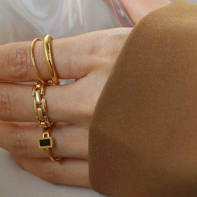 Gold Ring, Stacking Gold Ring - Image 3