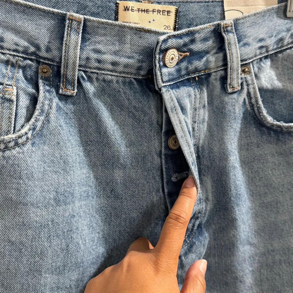 Free People We the Free NWT 26 Holly Bootcut Jeans Button Fly High Rise Casual - Image 7