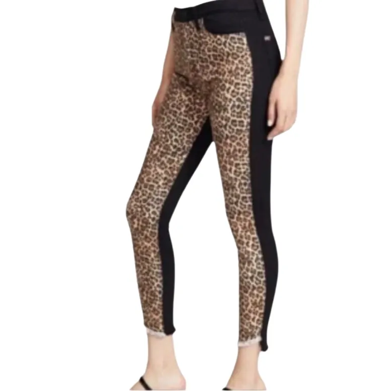 Alice + Olivia Leopard and Black Jeans Size 25 NWT - Image 5