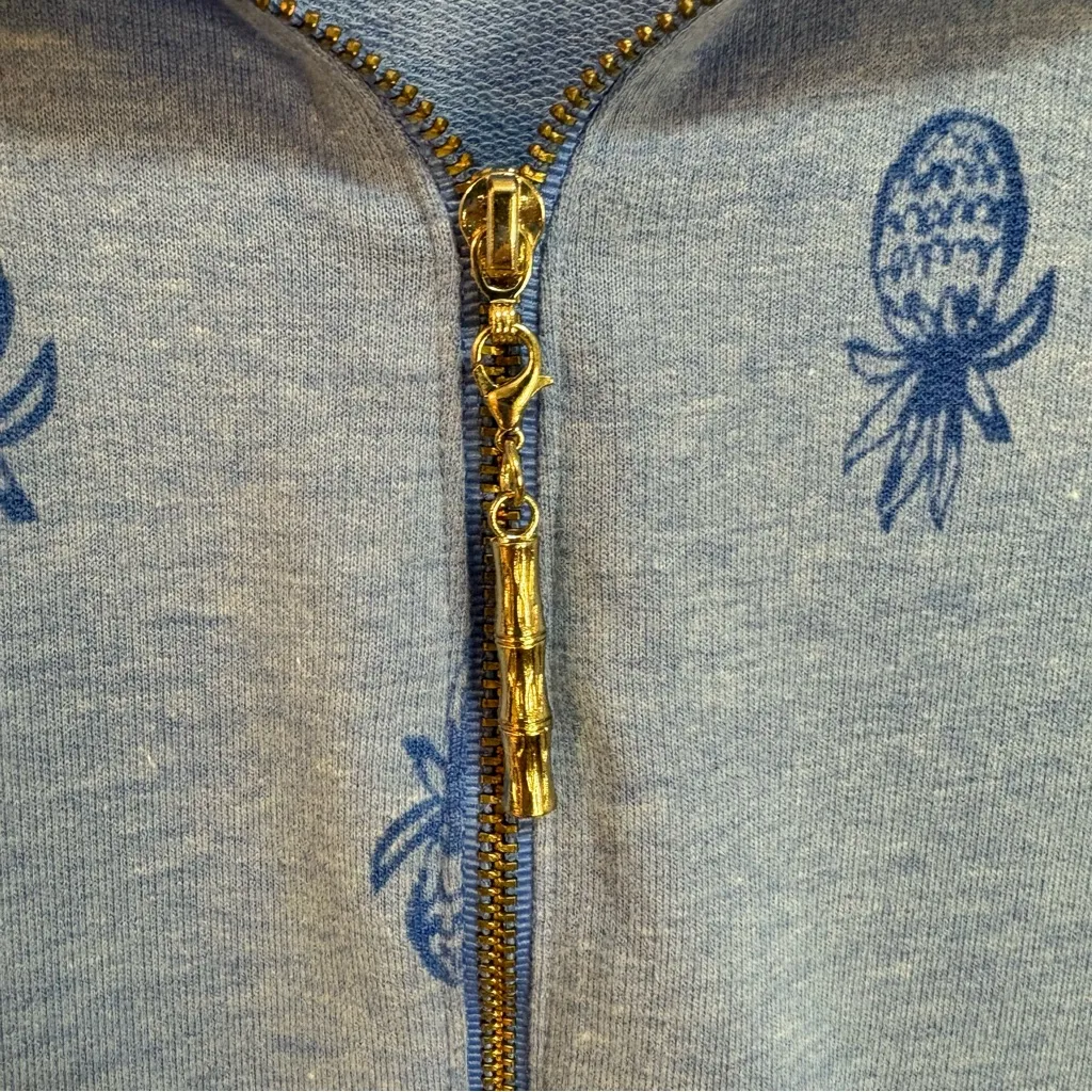 Lilly Pulitzer Skipper Popover Dress  "Bennet Blue Pineapple Burnout" print - Image 8