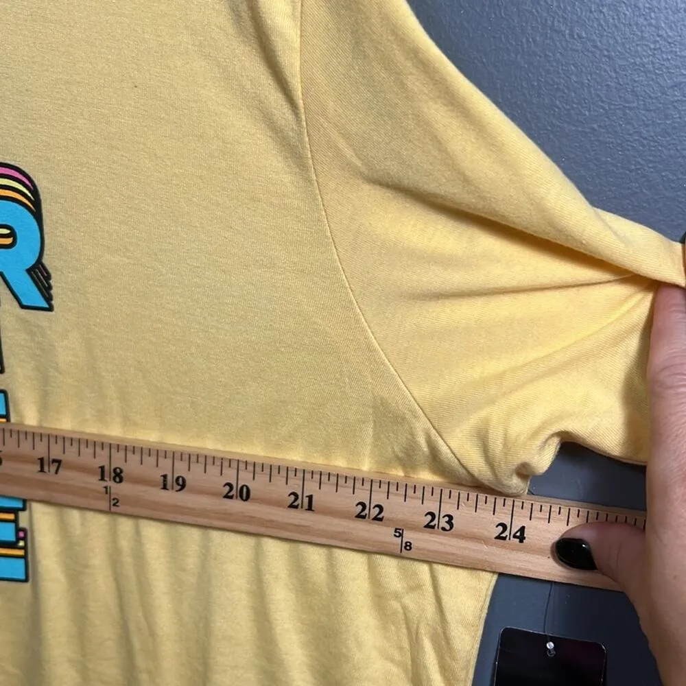 TORRID size 1 (1X) 14/16 yellow summer boxy tee short sleeve relaxed fit new - Image 3