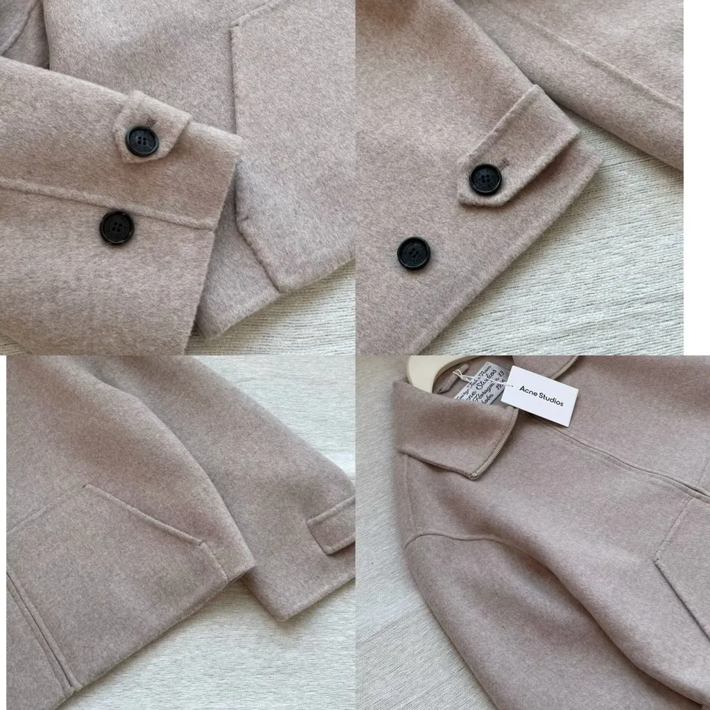 Acne Studios WOOL ZIP JACKET 38
colour:Oatmeal melange - Image 16