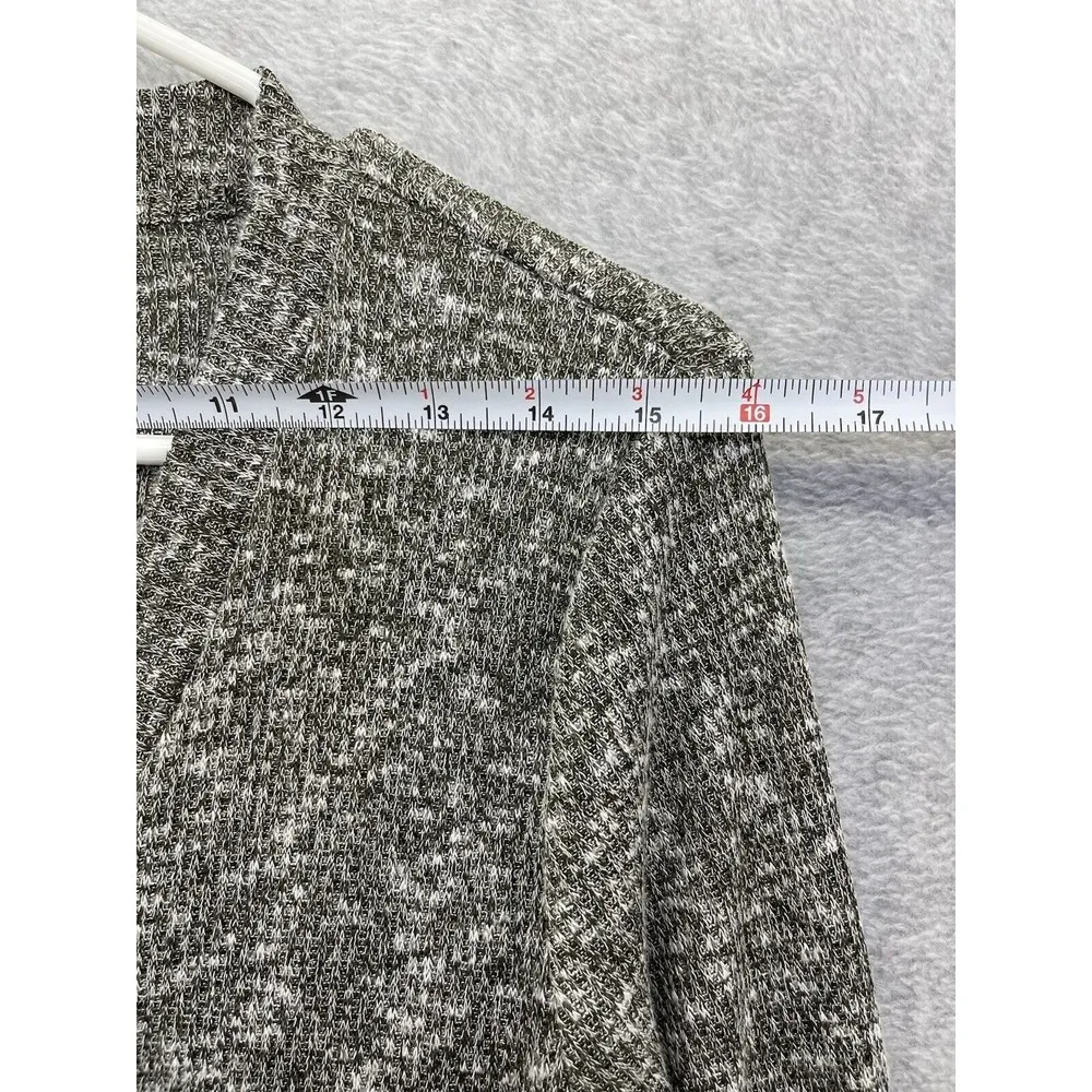 BOBEAU Women's Wrap Blouse Grey Marled Long Sleeve Size Small Thin - Image 7