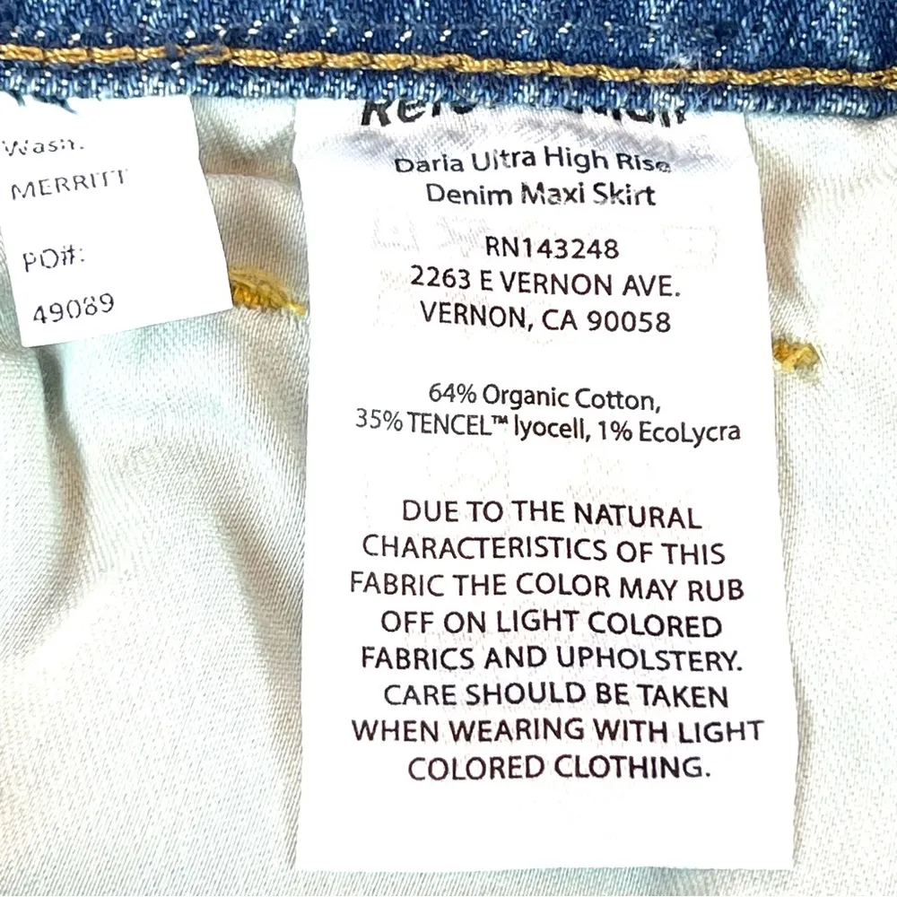 Reformation Daria Ultra High Rise Denim Maxi Skirt - Image 14