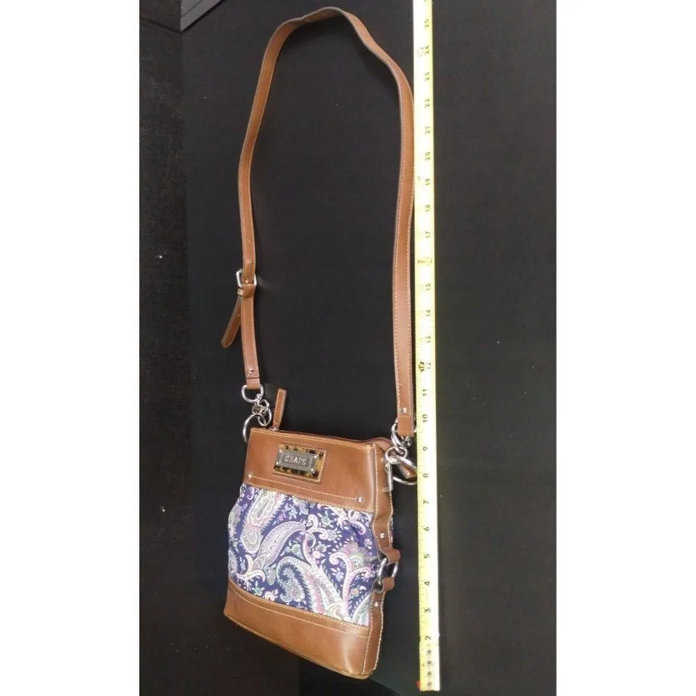 Women's Brown/Multicolor Chaps Adjustable Crossbody SKU 1828 - Image 3