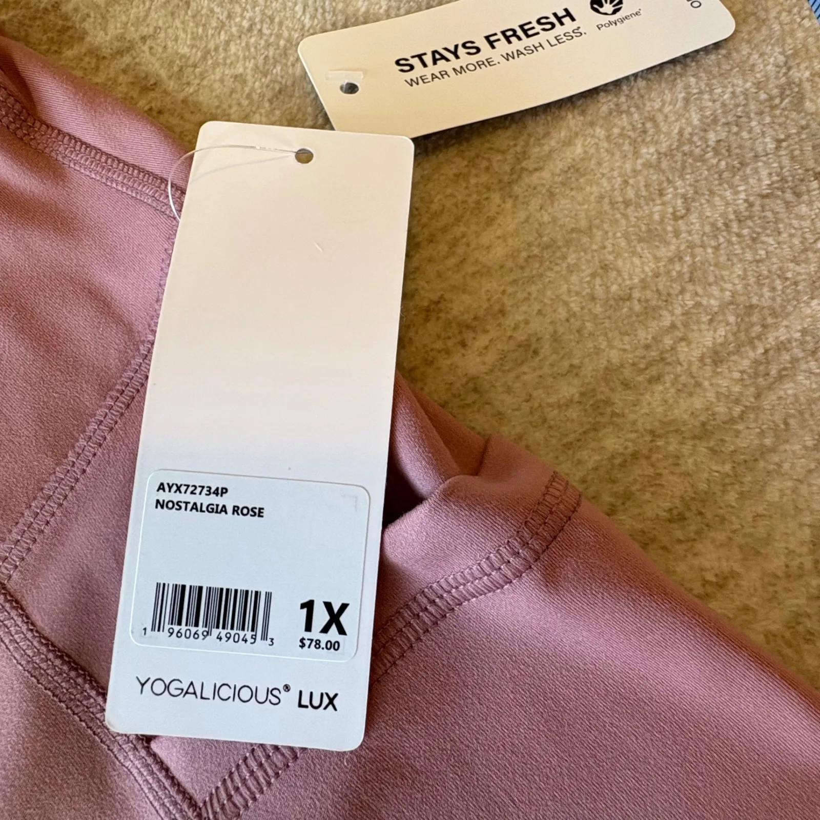 NWT Yogalicious Lux Leggings 1X Athleisure Workout Compression Pockets - Image 6