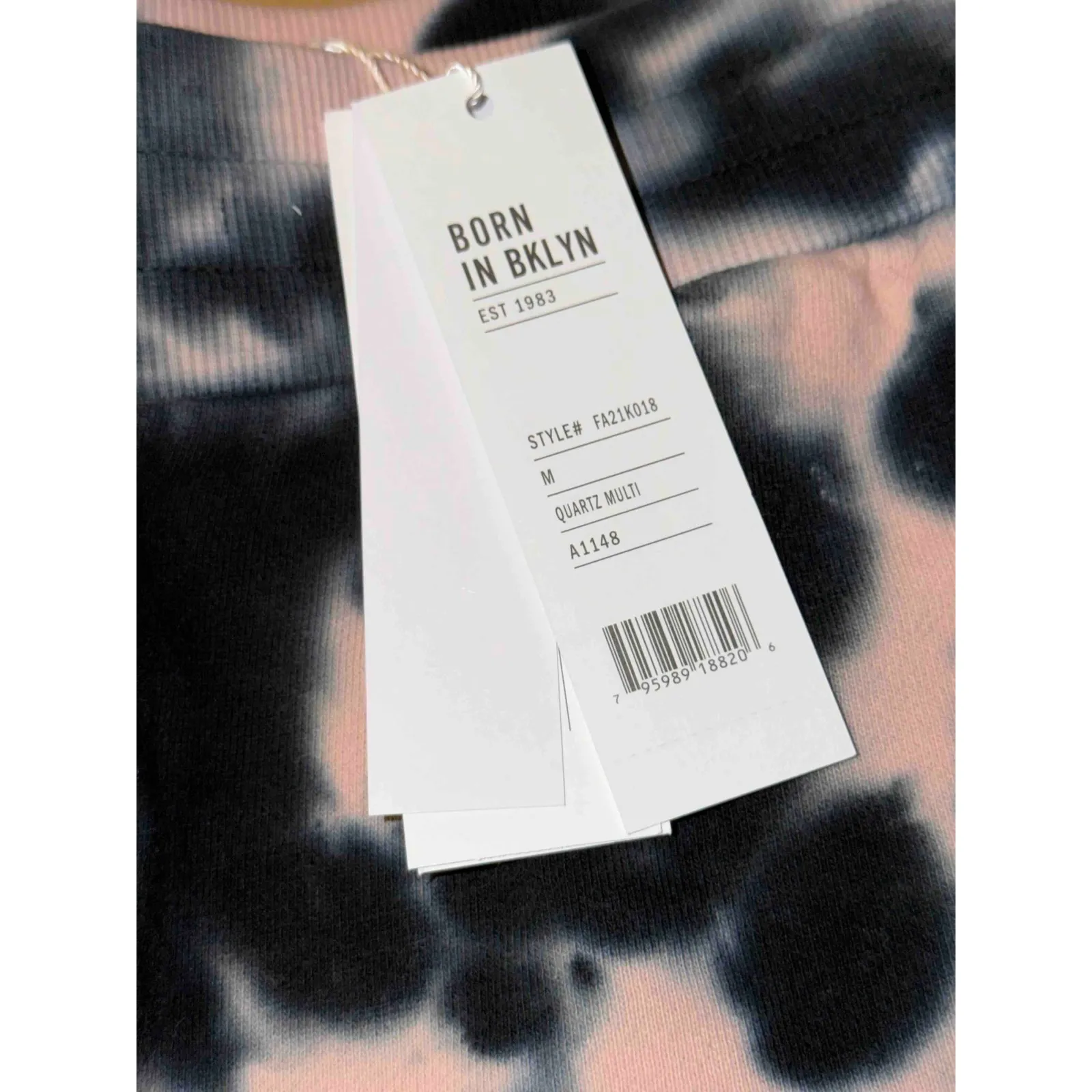 525 America Tie Dye Lounge Shorts Women's Pink Black Cotton, Size M, NWT - Image 7