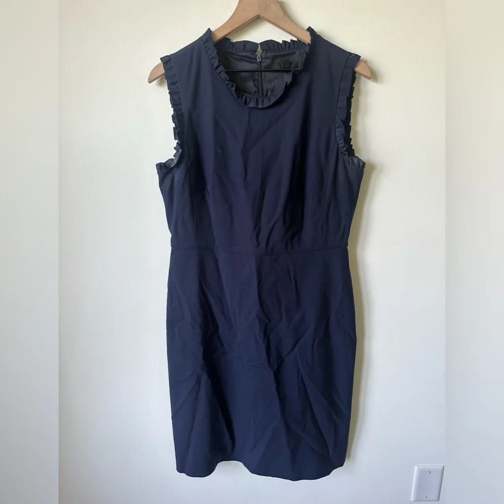 J. Crew Suiting Dress and Blazer Wool Tollegno 1900 Bi-Stretch Navy 14 - Image 9