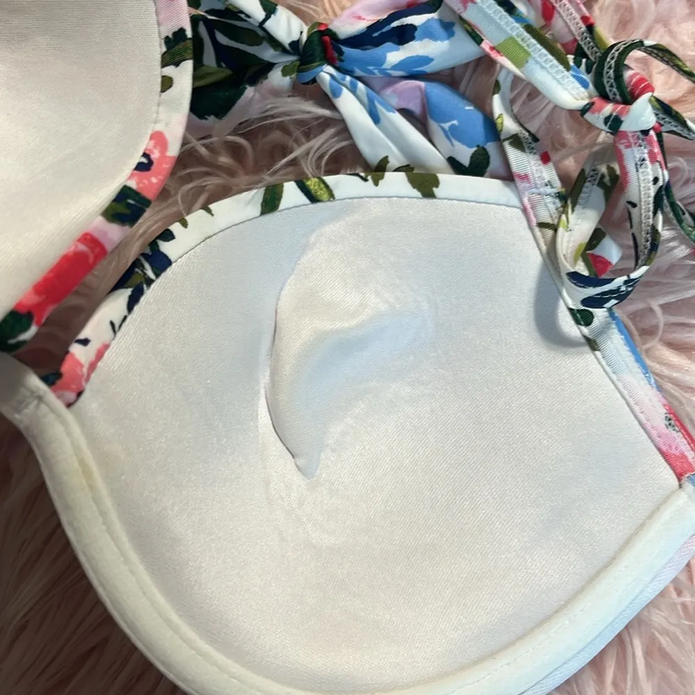 Floral Smocked Underwire Bikini Top New Multiple Size M - Image 11