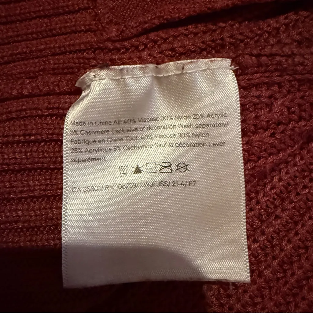 Lululemon Cashlu Sweater Wrap Cardigan in‎ Heathered Mulled Wine Sz S - Image 8