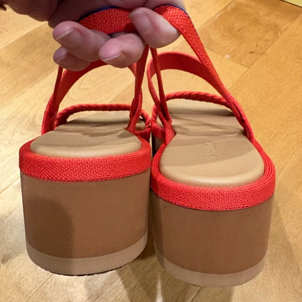 Rothy's Rothy’s ankle strap platform sandals red 9 new - Image 3