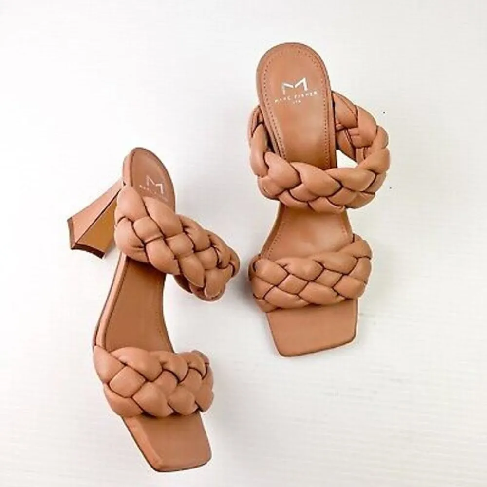 Marc Fisher Hammy Braided Heel Sandal Brown Size 8 - Image 6
