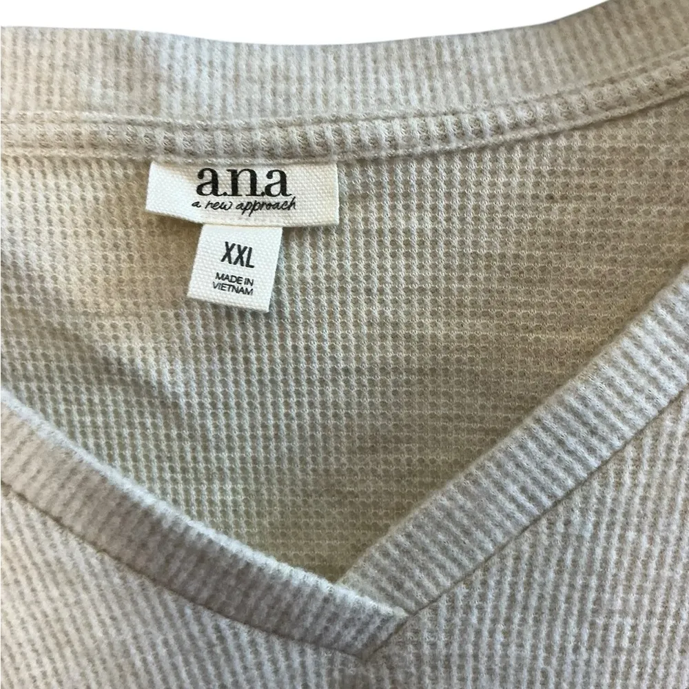 a.n.a. Beige V-Neck Sweater - Image 4