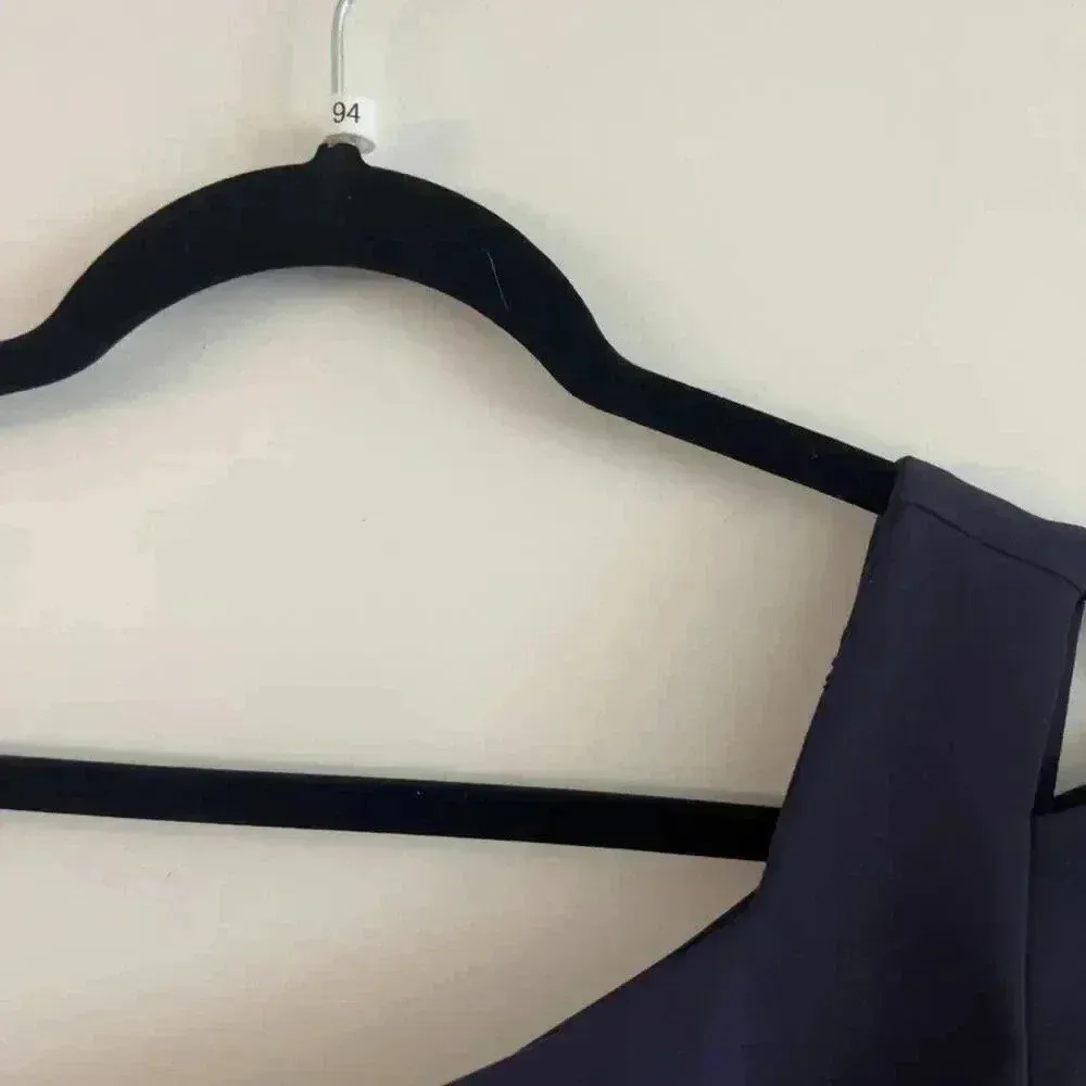 94 Likely One Shoulder Navy Blue Dress Size 0 - Image 4