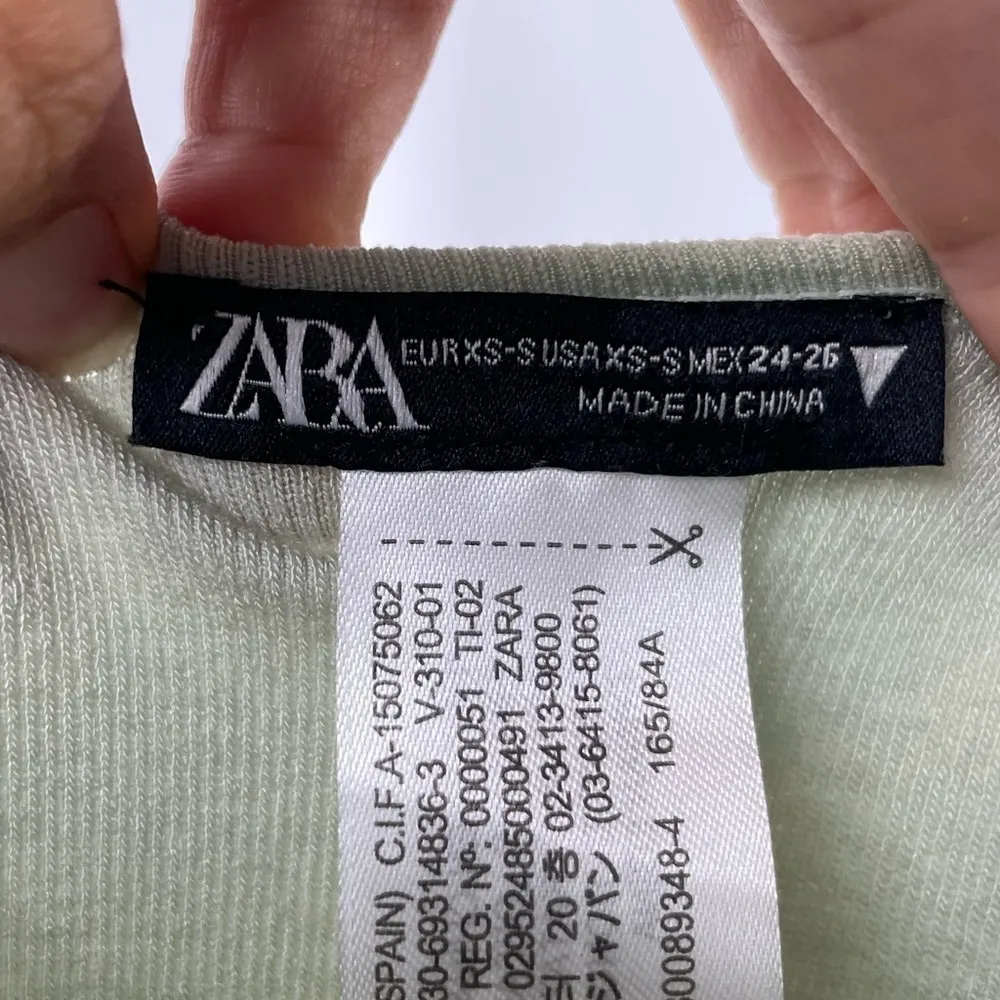 NEW Zara Terrycloth One Shoulder Bodysuit in Mint Green Size‎ Extra Small - Image 3