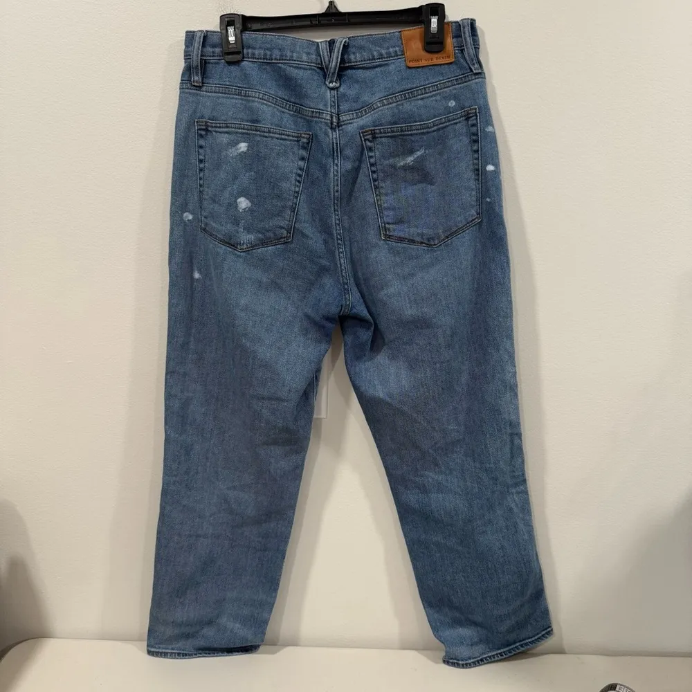 Point Sur Paint Splattered Blue Denim Jeans Size 31 EUC - Image 4