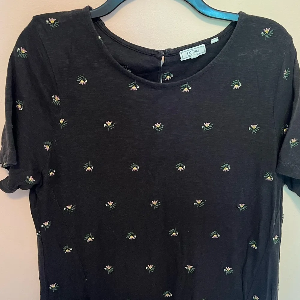 fat face floral embroidered dress | size 8 dress Black - Image 2
