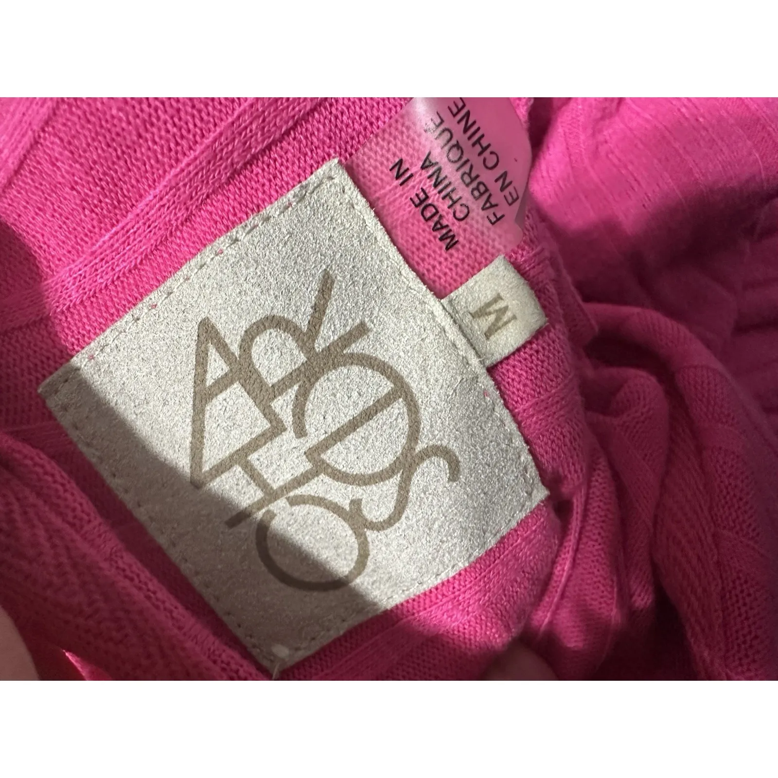 Chaser Revolve Ribbed V-Neck Hoodie in Rapture Pink - Super Soft Knit - Size M - Image 5