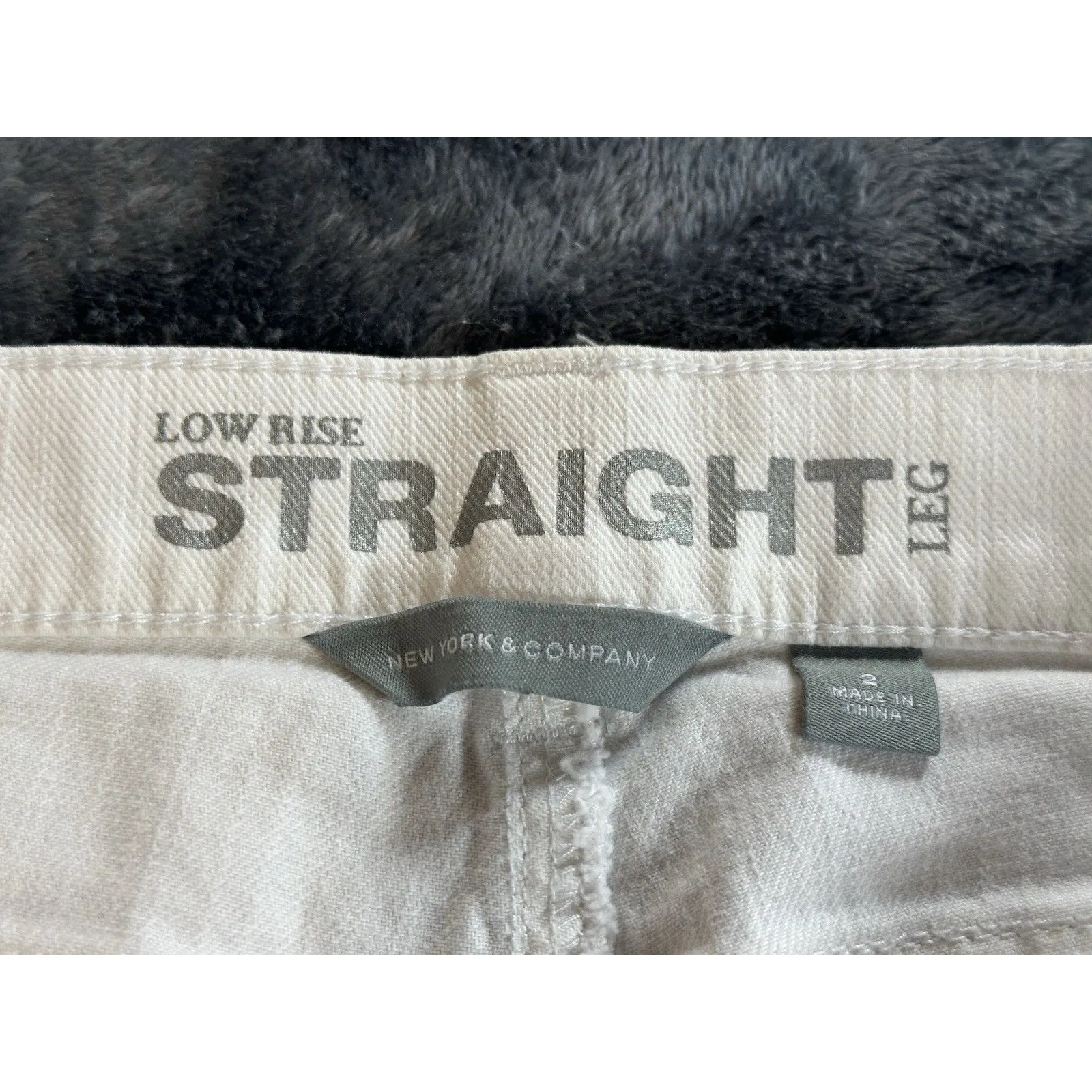 New York & Company Jeans Women's White Denim High Waist Wide Leg Size 2 - Image 5