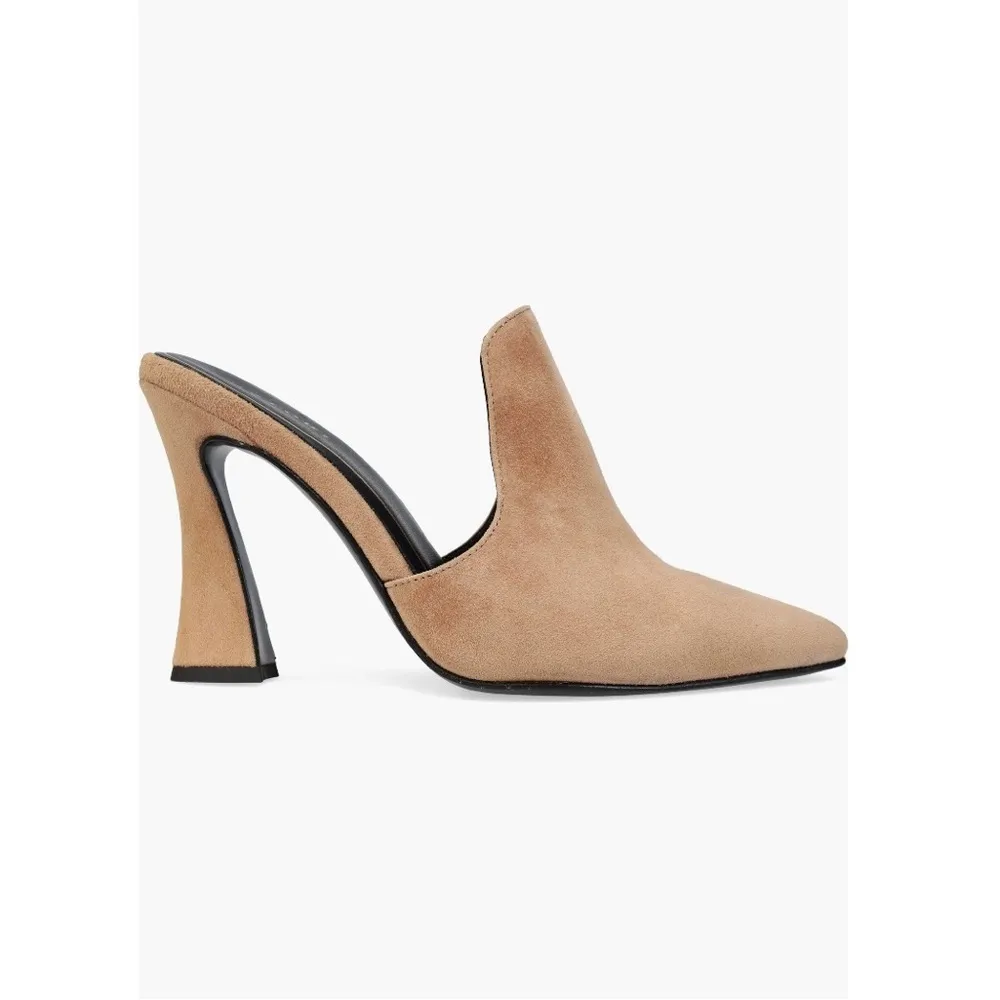 Suede Tan Women's Mules - Image 3