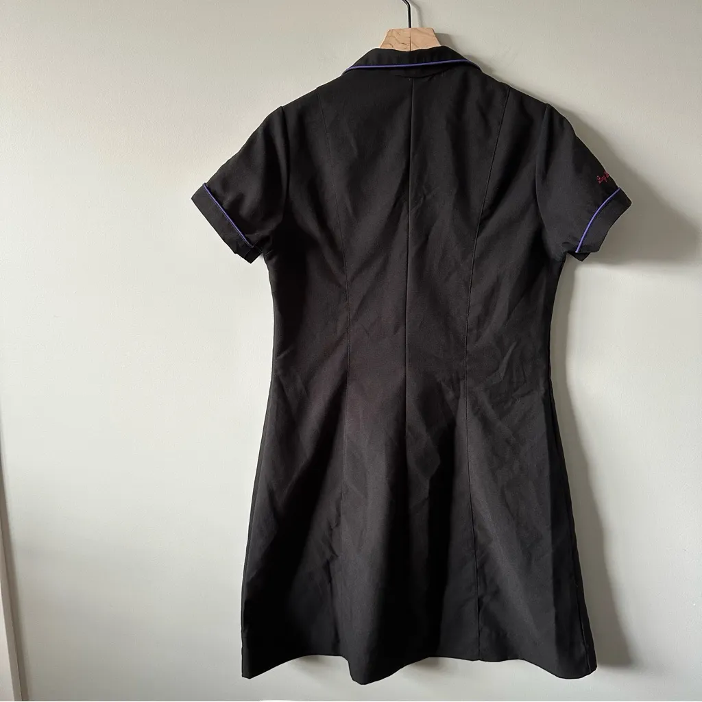 Hard Rock Cafe Vintage 90s Waitress Employee Uniform Dress Sz 12 Save The Planet - Image 5