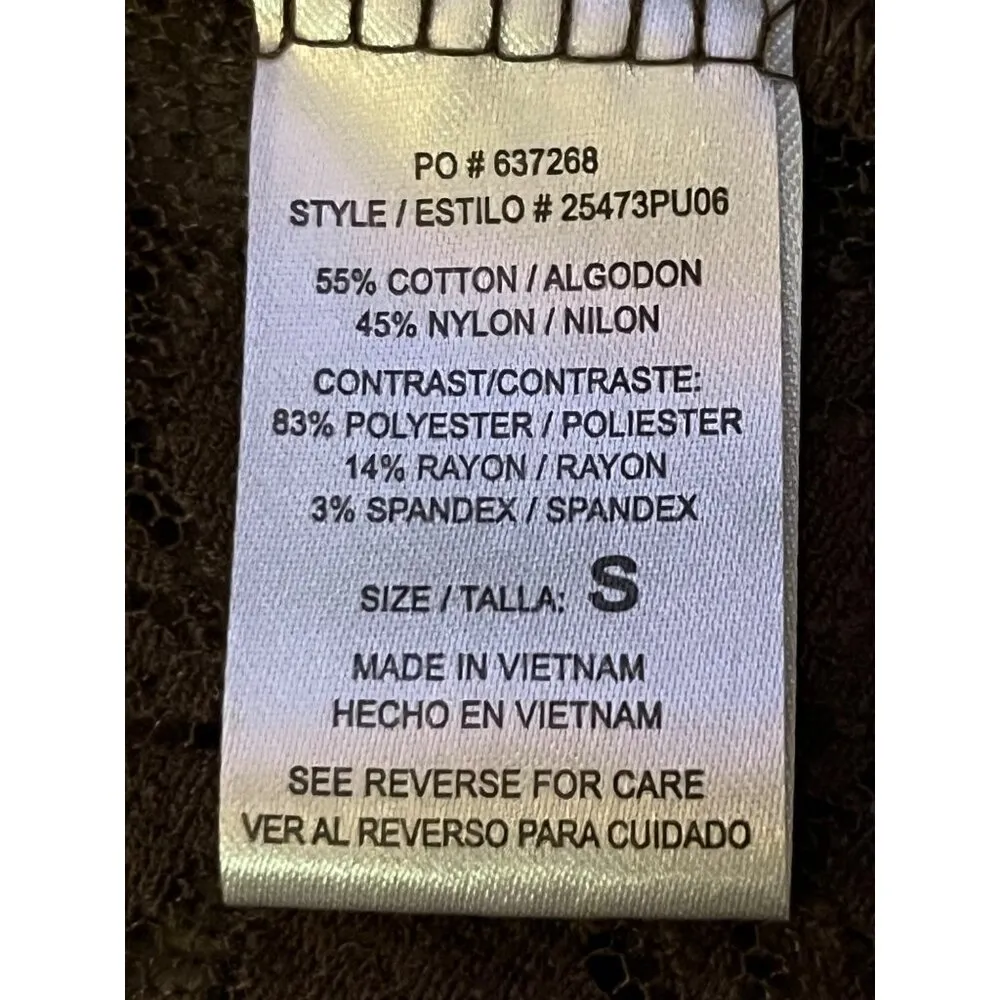 HeartSoul Blouse Juniors S Used Brown Lace and Tank - Image 7