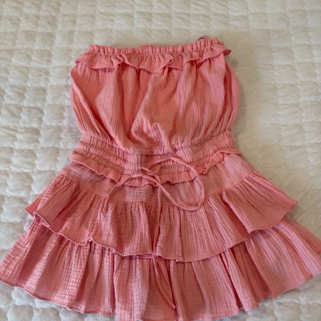 Day + Moon strapless pink mini romper/dress - Image 2