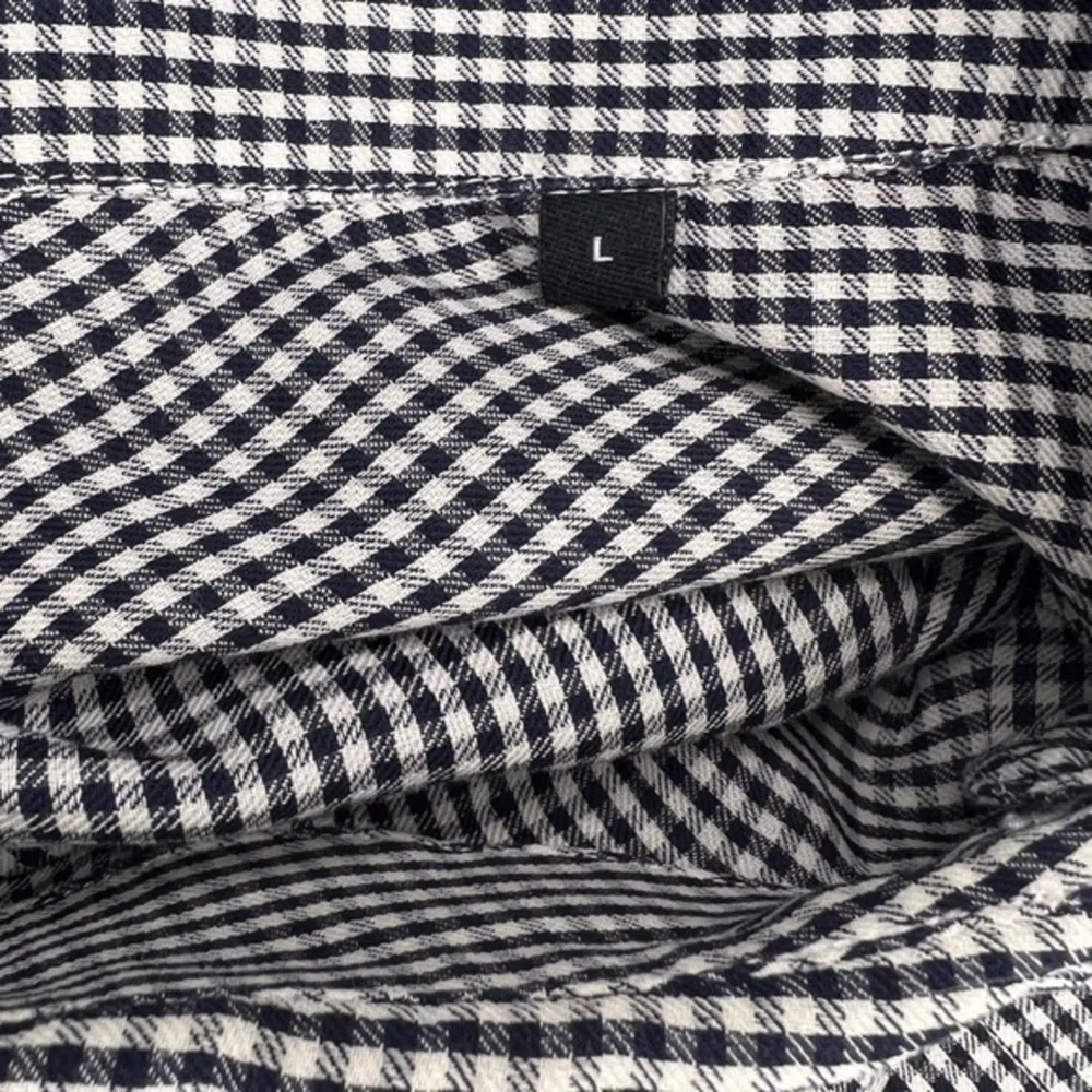 The Kooples Black White Checked Gingham Print Long Sleeve Button Down Shirt L - Image 10