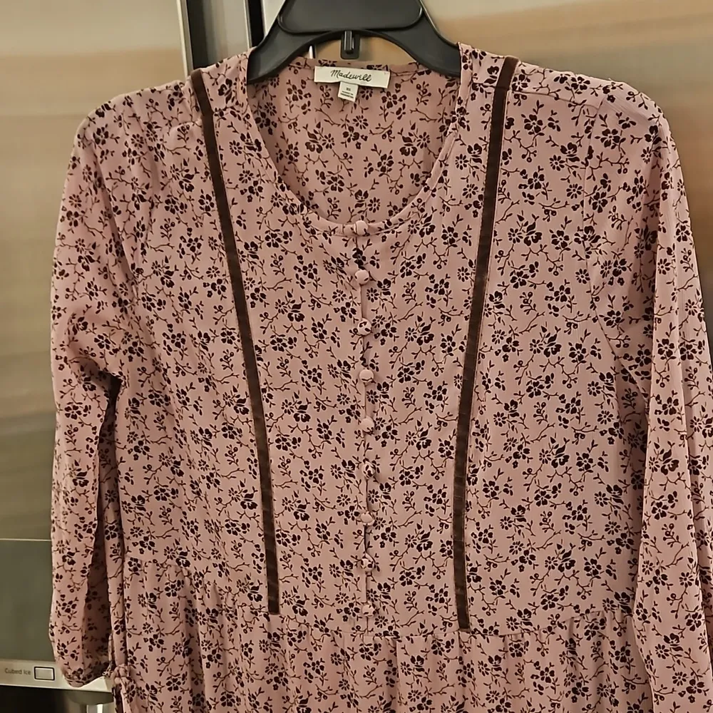 💕MADEWELL💕 Long-Sleeve Tiered Dress ~ Branch Floral XS NWOT - Image 13